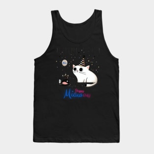 fish cat birthday - happy miaw day Tank Top